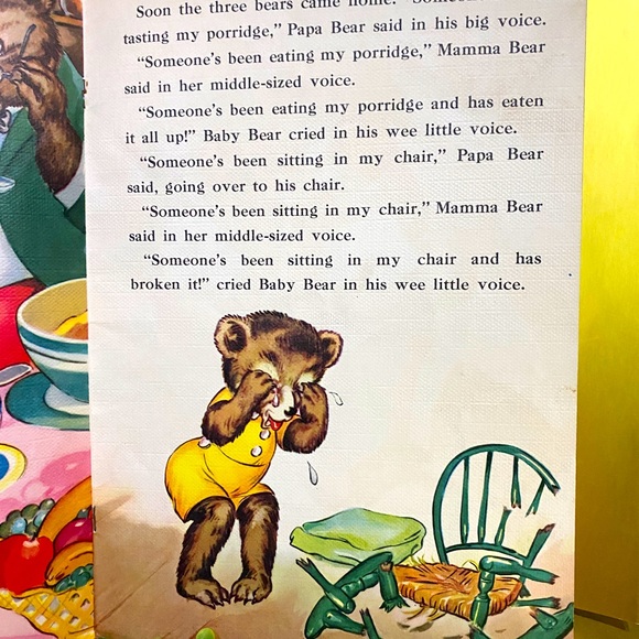 THE THREE BEARS VTG 1949 CLASSIC STORYBOOK WHITMAN GREAT COLORED ILLUSTRATIONS - Picture 10 of 16